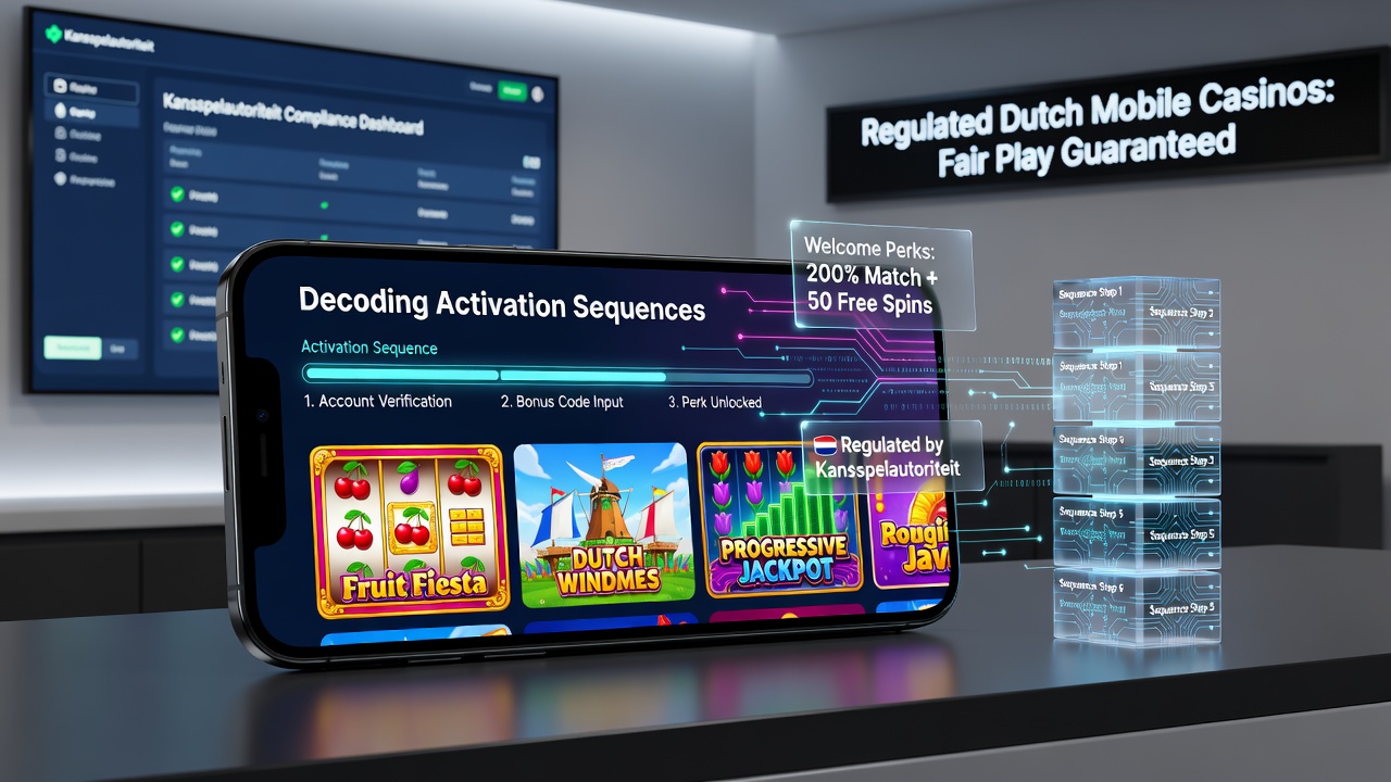 Weergave van mobiele slot interfaces met bonusactiveringsindicatoren in Nederlandse casino apps