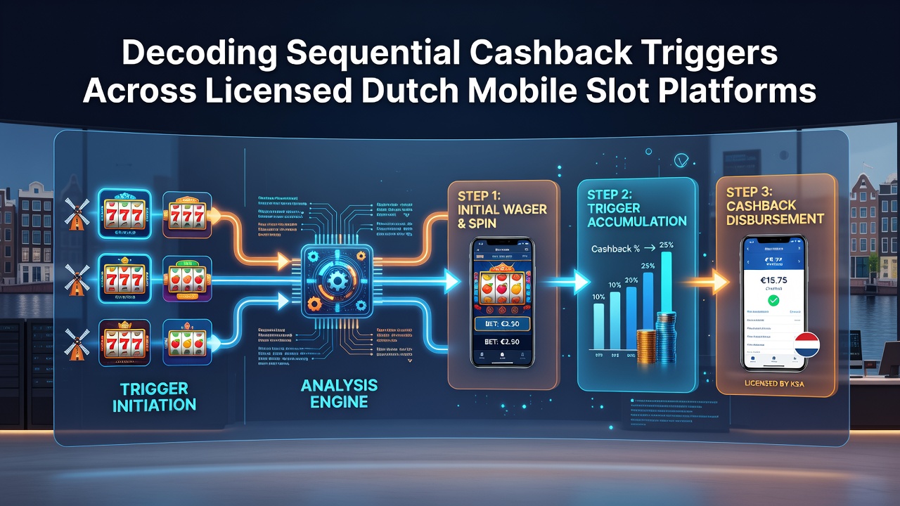 Grafiek die sequentiële cashback-niveaus illustreert op Nederlandse mobiele slot apps