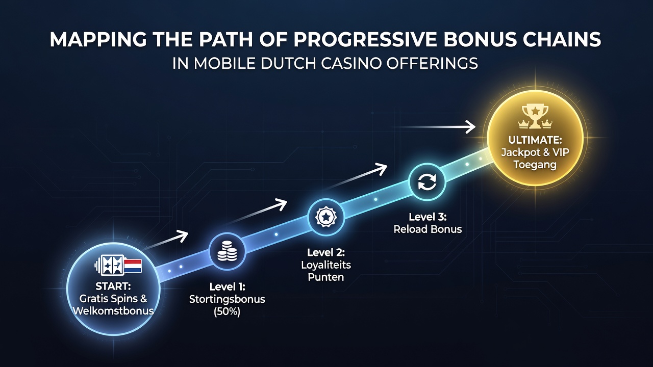 Visuele weergave van bonusketens in mobiele Nederlandse casino's